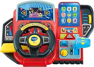Vtech Abenteuer Lernlenkrad – Interaktives Lenkrad mit LCD-Farbbildschirm, 3 Spielmodi, zahlreichen Lerninhalten und 23 Melodien – Für Kinder von 3-7 Jahren