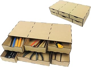Modellbau-Organizer mit 6 Schubladen - Werkzeug- und Farbenhalter - Modell Farbregal Organizer Farbständer - Bastel-Farbregal - Paint Rack - Schreibtisch Organizer - Pinselhalter (SO7) Test 2025