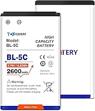 TOPGOABT 2Pcs BL-5C Akku, 2600mAh Akku mit hoher Kapazität kompatibel für Geräte verwendet BL-5C Akku Radio BT Lautsprecher Kamera Test 2025