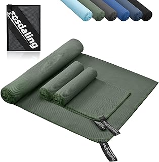 3er Set Mikrofaser Handtuch: Groß 160×80cm & 2 Klein 80×40cm, Schnelltrocknend Microfaser Sporthandtuch, für Badetuch, Reisehandtuch, Fitness & Sport Handtücher und Strandtuch Test 2025