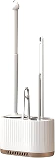 Basaza Klobürste weiß Toilettenbürste Silikon 4 in 1 WC Bürsten & Halter in Badezimmer WC Bürstengarnitur Stehend oder zur Wandmontage Bathroom Accessories Wohnung Bad Must Have WC Brush Test 2025