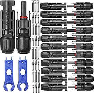 12 Paar Solar Stecker Set PV Solarstecker Plug Play Solaranlage Solarpanel Stecke Kabelstecker Photovoltaik Steckverbinder Kompatibel mit Solarkabel 2.5mm²/4mm²/6mm² Verlängerung kabel Test 2025