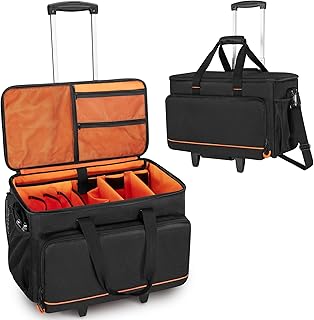Trunab DJ Tasche Trolley mit Hart Gepolstertem Boden, Abnehmbaren Trennwänden und Dolly, DJ Kabel Tasche für Professionelle DJ-Ausrüstung, Musikinstrumente und Zubehör Test 2025