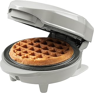Bestron Mini-Waffeleisen für klassische Waffeln, kleiner Waffelmaker mit Antihaftbeschichtung, für Kindergeburtstage, Familienfeiern, Ostern oder Weihnachten, Backfläche Ø 10cm, Farbe: Grau Test 2025