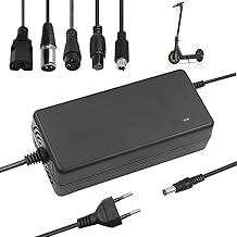 54.6V 2A Li-ion Ladegerät für 48V 13S Lithium Batterie, E Scooter Ladekabel, e Scooter Ladegerät, Hoverboard Ladekabel mit 6 Anschlüssen, Xiaomi Scooter Ladegerät für Hoverboard, Elektroroller Test 2025