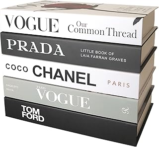 5 Pcs Dekorative Bücher Ästhetische Chic Faux Buch Set für Raum Dekor, Moderne Home Decor Couchtisch Dekor