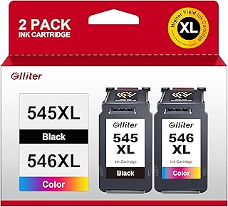 545XL 546XL Multipack für Canon Druckerpatronen 545 546 für Canon 545 XL Schwarz und Farbe Kompatibel mit Canon PIXMA TS3355 Patronen für Canon PIXMA TS3350 TS3450 TS3150 MX495 (Multipack)