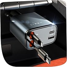 LISEN 4 in 1 Zigarettenanzünder USB C 75W Auto Ladegerät - 12V USB Adapter Auto Zubehör Elektronik, Weihnachts Geschenke für Männer Frauen, Car Gadgets Accessoires für iPhone 17 Pro Max Air, Xiaomi 17