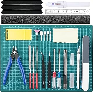 HOTUT Modellbau Werkzeug Set,33Stück DIY Bastelwerkzeug,Gundam Modellbau Werkzeuge,Hobby-Bauwerkzeuge für Gebäude, Autos, Flugzeuge, Modellbau und anderes Kunsthandwerk Test 2025