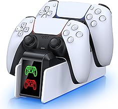 PS5 Controller Ladestation, 3 Stunden Dual-Ladeständer zum Aufladen des für PS5 Elite Controllers, Ladegerät für PlayStation 5 Griffen, mit USB Anschluss/Speicher für PS5 Ladestation Zubehör Test 2025