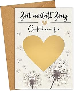 Gutscheine zum selber ausfüllen, Zeit anstatt Zeug, Rubbelkarten zum selber beschriften mit Umschlägen, Gutscheinkarte zum Selbstausfüllen, Geburtstagskarte
