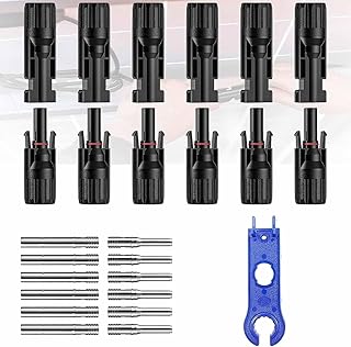 6 Paar Solarstecker Set inkl. 1 Werkzeuge – Solarpanel Stecker Männlich/Weiblich, IP67 wasserdicht, PV Solarstecker kompatibel mit 4–6 mm² Solarkabel, Stecker für Solaranlage Test 2025