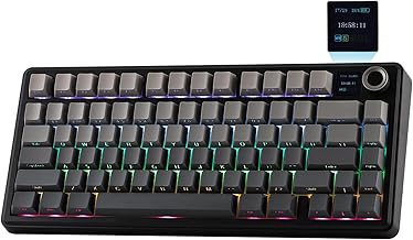 EPOMAKER X Aula F75 MAX Mechanische Gaming-Tastatur 75% mit TFT-Bildschirm und Drehregler, Gasket Hot-Swap Gaming-Tastatur Kabellos für PC/Mac/Linux, QWERTY US-Layout (Schwarz, Reaper Switch) Test 2025