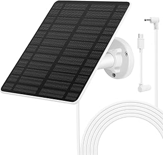 Solarmodul für Ring Kamera,GuKKK 5W Kamera Solarpanel kompatibel mit Ring Spotlight Cam/Pro/Plus Akku & Stick Up Cam/Pro Akku mit Barrel Plug 4m Ladekabel IP65 Wasserdicht Solar Ladegerät (1) Test 2025
