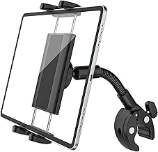 Schwanenhals Tablet Halterung für Fahrrad, Spinning Bike, Laufband, Motorrad, Rollstuhl, Crosstrainer, Lenker Tablet Halter, Kompatibel iPad Pro 12.9, Air, Mini, 4-13" Handys und Tablets Test 2025