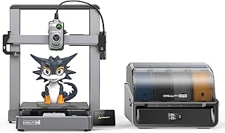 Creality Hi Combo(A) 3D-Drucker, Mehrfarbiger 3D-Drucker mit CFS 95 % vormontiert 500 mm/s hohe Geschwindigkeit Automatische Nivellierung Automatische Filamenterkennung Vollmetallrahmen 260*260*300mm Test 2025