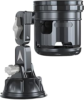 Multifunktionaler Getränkehalter Auto, Saugnapfhalter Auto Becherhalter, 2 in 1 Verstellbare Faltbarer Getränkehalter mit Zungenspatel für Boot Kajak Surfbrett Wohnmobil RV Truck Test 2025