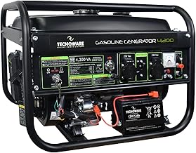 Tecnoware Power Systems - Stromerzeuger 4200 VA | 4-Takt-Benzin | Elektrischer und manueller Start | lange Lebensdauer mit Tank 15 l | ideal für Camping und Baustellen, schwarz Test 2025