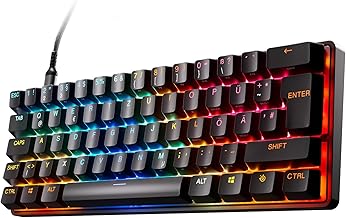 SteelSeries Apex Pro Mini Gen 3 - HyperMagnetic Gaming-Tastatur Mini 60 Prozent - OmniPoint 3.0 Switches - Anpassbares Ansprechverhalten - Rapid Trigger, Rapid Tap-SOCD - OLED - DE Layout QWERTZ Test 2025