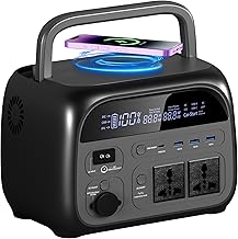 Tragbare Powerstation 345Wh LiFePO4 Batterie mit 600W AC Ausgang 1,2h Schnellaufladung für Camping Reisen Notfälle Uni-Stecker Test 2025