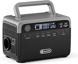 FlashFish 230.4Wh Tragbares Powerstation, LiFePO4 Akku 300W(Spitze 600W) mit 2xDC-Anschlüsse, 4xUSB-Anschlüsse, LED-Lichter, Notstromaggregat für Zuhause,Generator für Camping/Reisen/Notfälle Test 2025