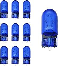 10 Stück Blau Standlicht Lampe Glassockellampe, T10 Halogen Glühbirnen Blau W5W Standlicht Kennzeichen Beleuchtung Glassockellampe Für Parklicht,, Kennzeichenbeleuchtung, Innenbeleuchtung, 12V 5W Test 2025