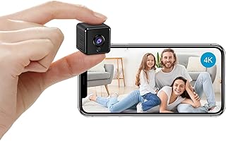 AOBOCAM Mini Kamera, 4K HD WLAN Überwachungskamera Innen Für Live Übertragung Handy APP, WiFi Camera Nachtsichtkamera mit Bewegungsmelder/Lange Batterielaufzeit/Cloud-Speicherplatz Test 2025