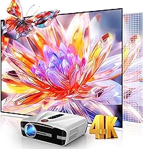 4K Autofokus Tageslicht Beamer Ultra HD Film Gaming Projektor LED Smart WiFi Bluetooth NFC Outdoor Heimkino 4K HDR HDMI Apps Android TV Deckenmontage Helligkeit 2300 ANSI Lumen Native 1080P Test 2025