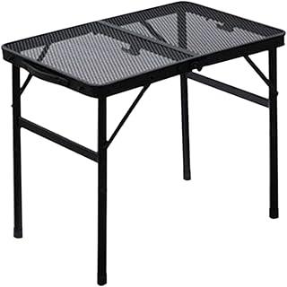 Campingtisch, zusammenklappbar, Campingausrüstung, Faltbarer Kochtisch – Aluminiumlegierung, rutschfeste Tischplatte, höhenverstellbar, Outdoor-Ausrüstung, tragbar für Picknick, Grillen, Test 2025