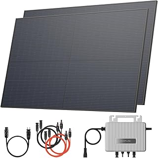 Solarway® 880Wp / 800W Balkonkraftwerk komplett Steckdose - neuester EcoFlow Stream 800 Watt Wechselrichter - Solaranlage Komplettset - 440W bifaziale Black Solarmodule & EcoFlow & Zubehör Test 2025