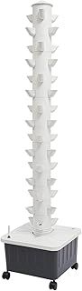 Hydroponik-Turm, Hydroponic Tower, 15 Tier 45 Holes Garten-Hydrokultur-Anbausystem, für Kräuter, Obst und Gemüse, Aeroponic Growth Kit with Hydration Pump, Adapters Test 2025