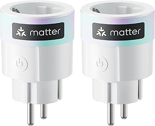 SwitchBot Plug Mini 2er Pack, Matter-fähig mit Leistungsüberwachung, WLAN&Bluetooth, kompatibel mit Alexa, Google Home, Apple Home und Home Assistant (über Matter), Sprach- & App-Steuerung, 16A Type F Test 2025