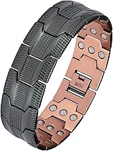 Kupferarmband Herren, 3row Ultrastarke Magnete 99,99% massives kupfer armband männer verstellbare Größe und Schmuck-Geschenkbox Test 2025