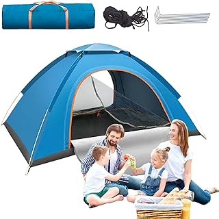 Campingzelt für den Außenbereich – Familienzelt, tragbare Campingausrüstung, Kabine mit UV-Schutz-Mesh-Tür und Tragetasche, Sonnenschutz für 2 Personen Test 2025