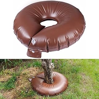 Kreis Wassersack für Bäume 55 L/15 Gallon, Baumbewässerungssack in Braun, Baumsack zur Bewässerung aus PVC UV Beständig, Wassersack Baum zur Tröpfchenbewässerung für Sträucher Bäume Test 2025