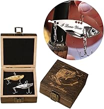 Angelköder mit Gravur | Angelhaken aus Metall | Angelgeschenke für Ihn Mann Freund | Angelköder zur Hochzeit | Bräutigam, Angelantrag | Fischköder Benutzerdefinierte | Fischer Fischen Locken Geschenk