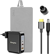 260W Dell Laptop Ladegerät (20V/13A),Kompatibel mit Alienware m16 R2/X16 R2,Tragbares GaN Faltbares Ladegerät für Gaming Laptops,PD 3.0 Schnellladegerät mit 74-50mm Kabel