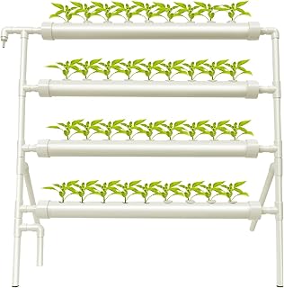 4 Ebenen Hydroponik System mit 36 Löchern, Garten Hydrokultur System mit Wasserpumpe, Hydroponic Site Grow Kit, Indoor Vertikaler Pflanzturm, Pflanzenanbau Systeme für Salat, Erdbeeren Test 2025