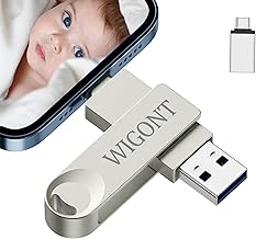 USB Stick 128GB,Speicherstick für Handy Speichern von mehr Fotos und Videos zu Speichern, All Metal Gibt mehr Speicherplatz auf Ihrem Telefon Frei. USB Stick Kompatibel mit i0S/Android/PC.