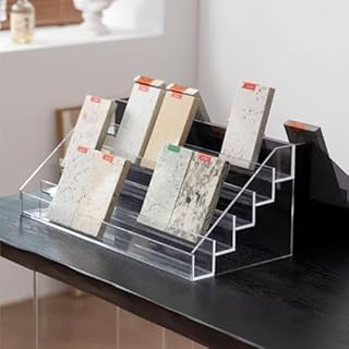 Acryl-Holzplatten-Probenständer für Einzelhandel, Fliesen, Messeständer, Marmorbodenfliesen, Baumaterial-Probenaufbewahrung (Schwarz, 40 cm) Test 2025