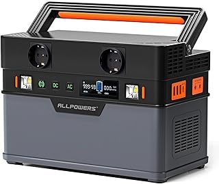 ALLPOWERS S700 Tragbare Powerstation, 606Wh Hochleistungsbatterie Solar Generator, Mobiler Stromspeicher mit 700W (Spitze 1400W) Steckdose Generatoren für Outdoor Garten Party Reise Camping Wohnmobil Test 2025