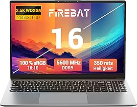 Laptop-Computer 16 Zoll, Ryzen7 8745HS Ultrabook, 2560 x 1600 QHD, Hintergrundbeleuchtung, Radeon 780M, 16 GB DDR5 5600 MHz RAM, 512 GB PCIe SSD, für Gaming/Studenten/Heim/Business【U6B】 Test 2025