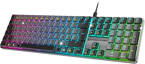 EMPIRE GAMING K243 – Mechanische Gaming-Tastatur, kabelgebunden, FR (AZERTY), 111 Tasten, abnehmbar, MX Red, RGB 24 Effekte, Anti-Ghosting NKRO, kompatibel mit PC & Konsolen Test 2025