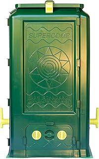 Schnellkomposter 350L - Komplett-Schädlingsschutz rundum Dichtungen und Gitter, geruchsarm & ohne Umsetzen, UV- und frostbeständig, mit Bodenplatte