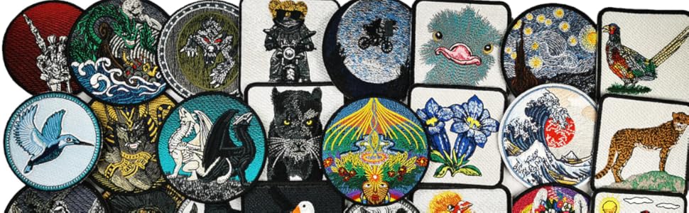 Aufnäher zum aufbügeln Patches Bügelbilder Express Stickerei